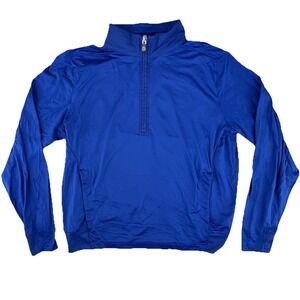 B. Draddy 1/4 Zip‎ Golf Pullover Sweater Mens Large Blue
